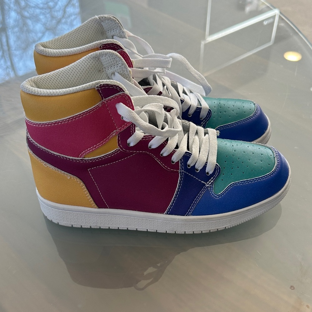 Custom Colorful High-Top Sneakers - Picture 3 of 7